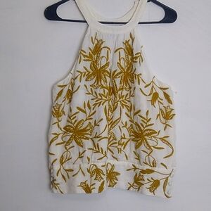 Anthropologie Vanessa Virginia Embroidered  Top New with Tags NWT Size 10 Medium